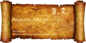 Majszin Kürt névjegykártya